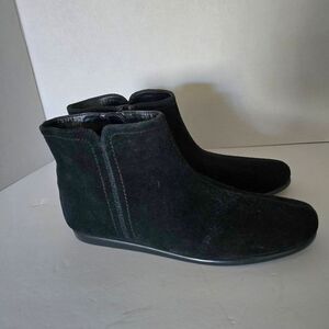 Aerosoles Willingly Black Suede Leather Ankle Boots Size 8M New